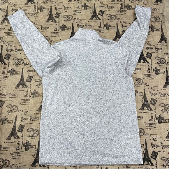 Eddie Bauer NWOT! Gray Polyester Fleece Quarter Zip Sweater Size TL - Picture 6 of 11